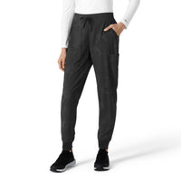 Carhartt Women's Printed Cargo Jogger Scrub Pant - Caring Camo Black - print scrub pants