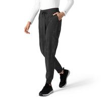 Carhartt Women's Printed Cargo Jogger Scrub Pant - Caring Camo Black side