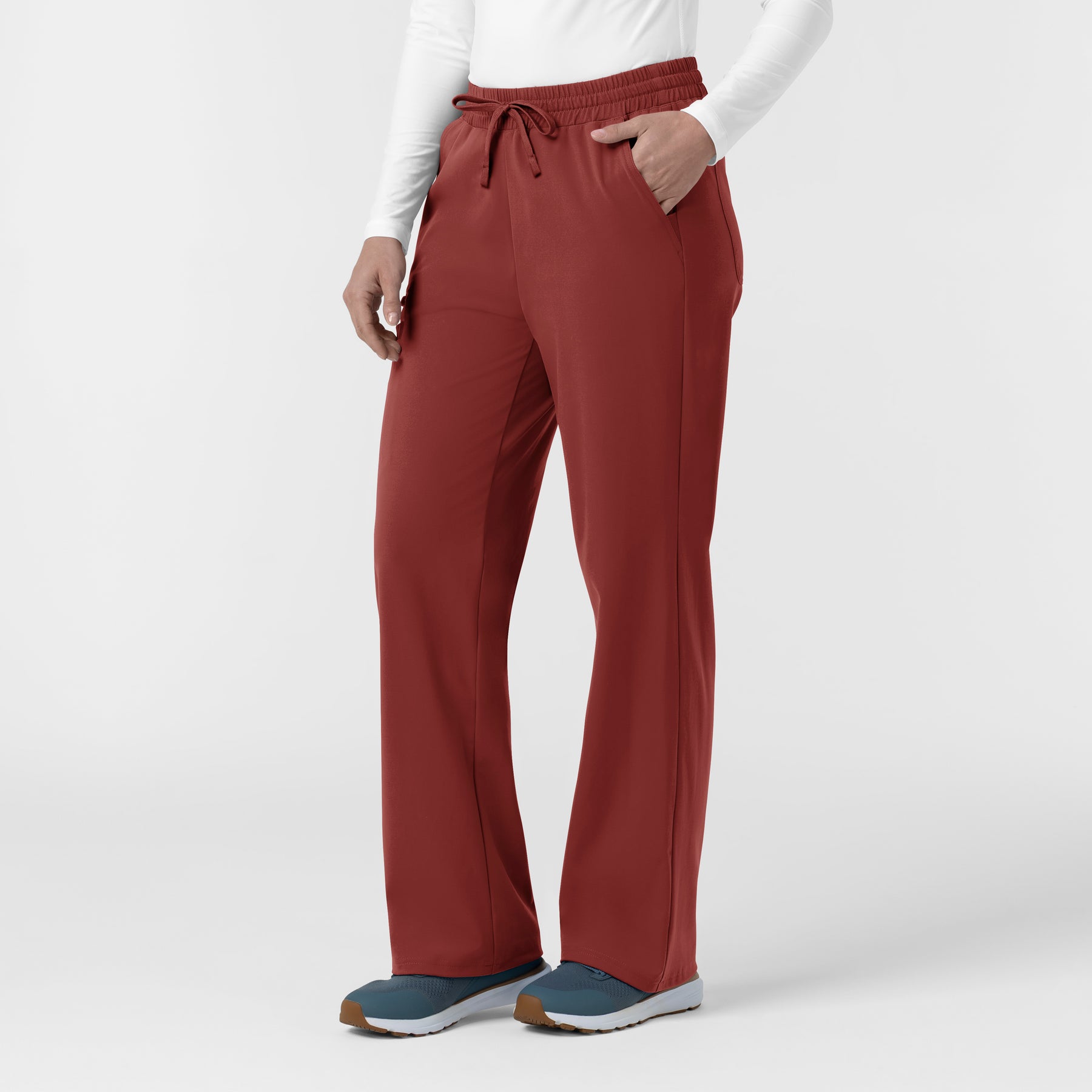 Force Cross-Flex Knit Women's Boot Cut Scrub Pant Amber Terrain side view