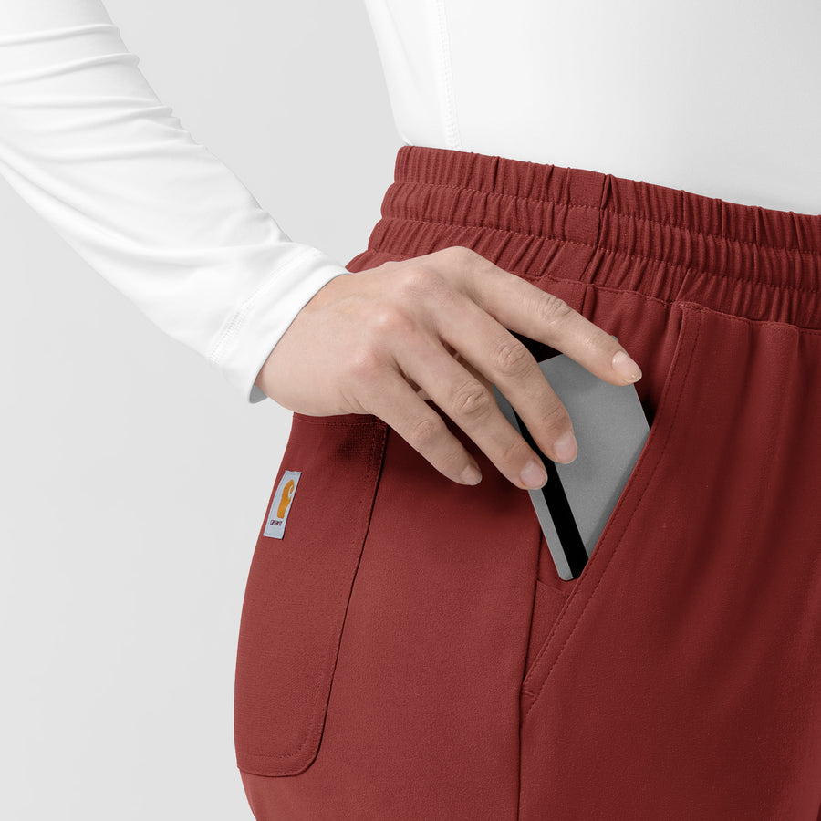 Force Cross-Flex Knit Women's Boot Cut Scrub Pant Amber Terrain front detail