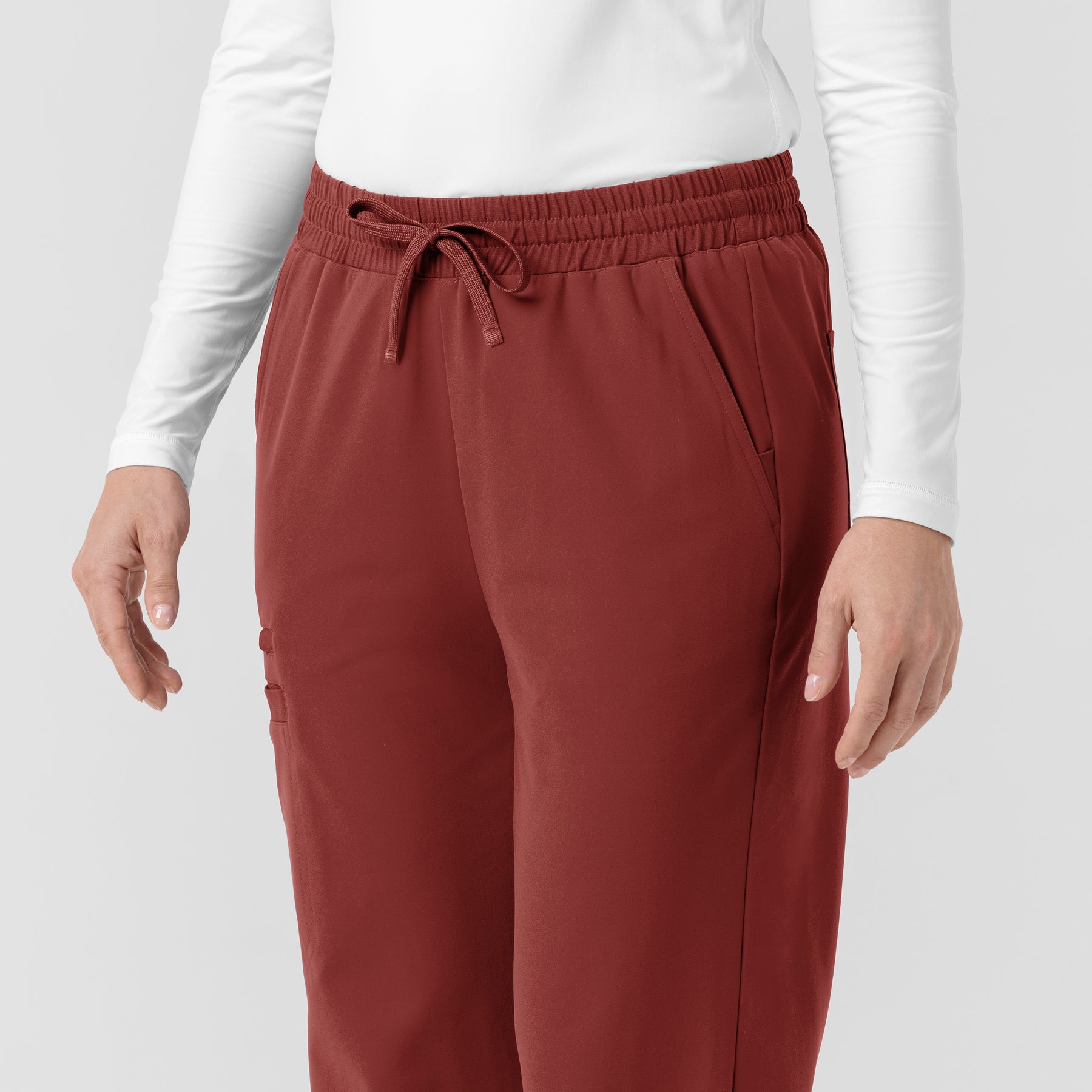 Force Cross-Flex Knit Women's Boot Cut Scrub Pant Amber Terrain side detail 2