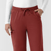 Force Cross-Flex Knit Women's Boot Cut Scrub Pant Amber Terrain hemline detail