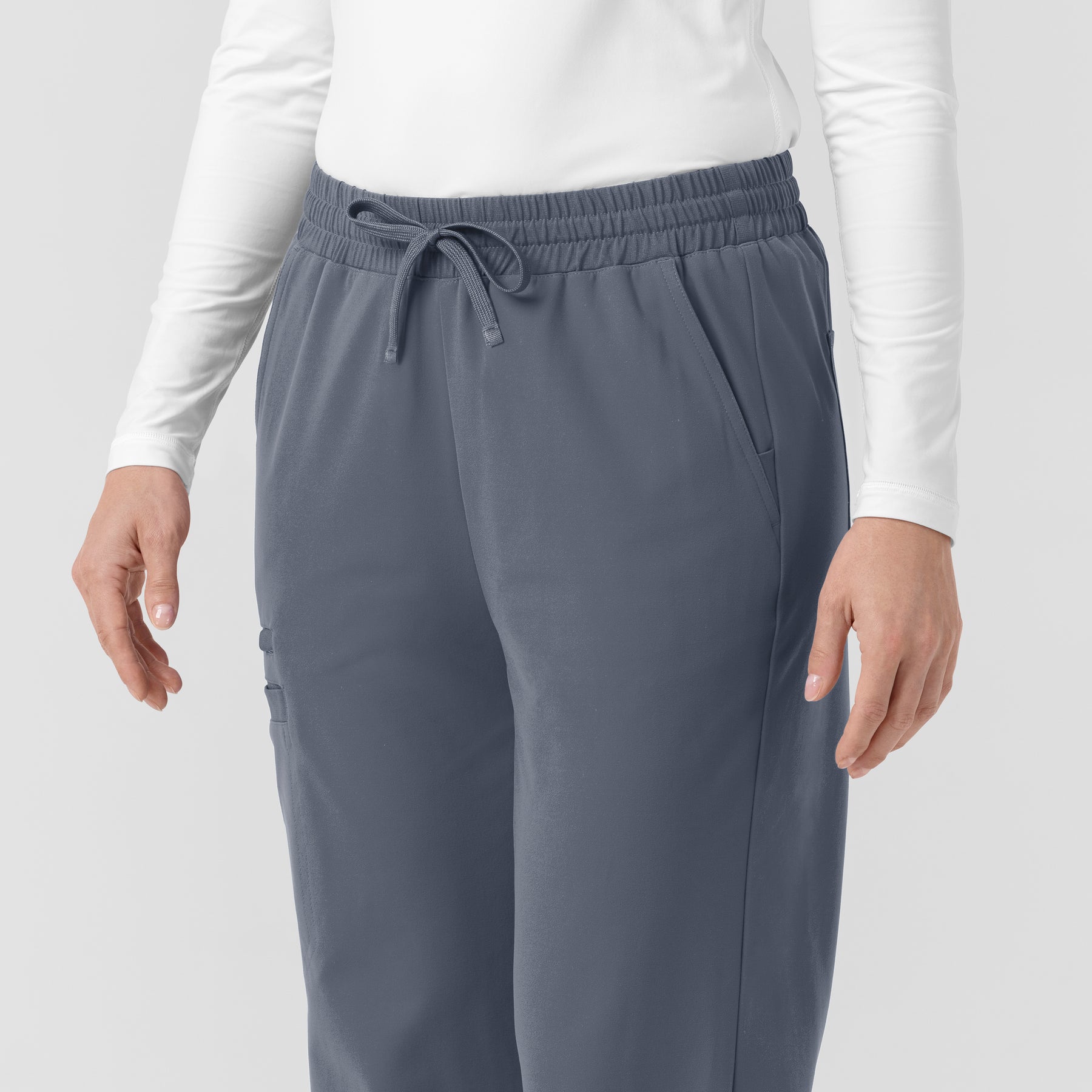 Cross-Flex Knits Knit Women's Boot Cut Scrub Pant Approaching Storm side detail 2