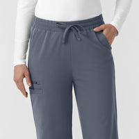 Cross-Flex Knits Knit Women's Boot Cut Scrub Pant Approaching Storm hemline detail