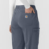 Cross-Flex Knits Knit Women's Boot Cut Scrub Pant Approaching Storm back detail