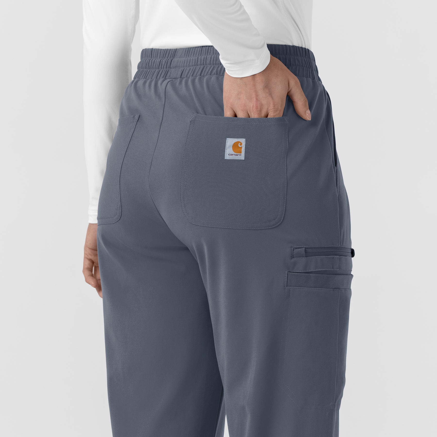 Cross-Flex Knits Knit Women's Boot Cut Scrub Pant Approaching Storm back detail