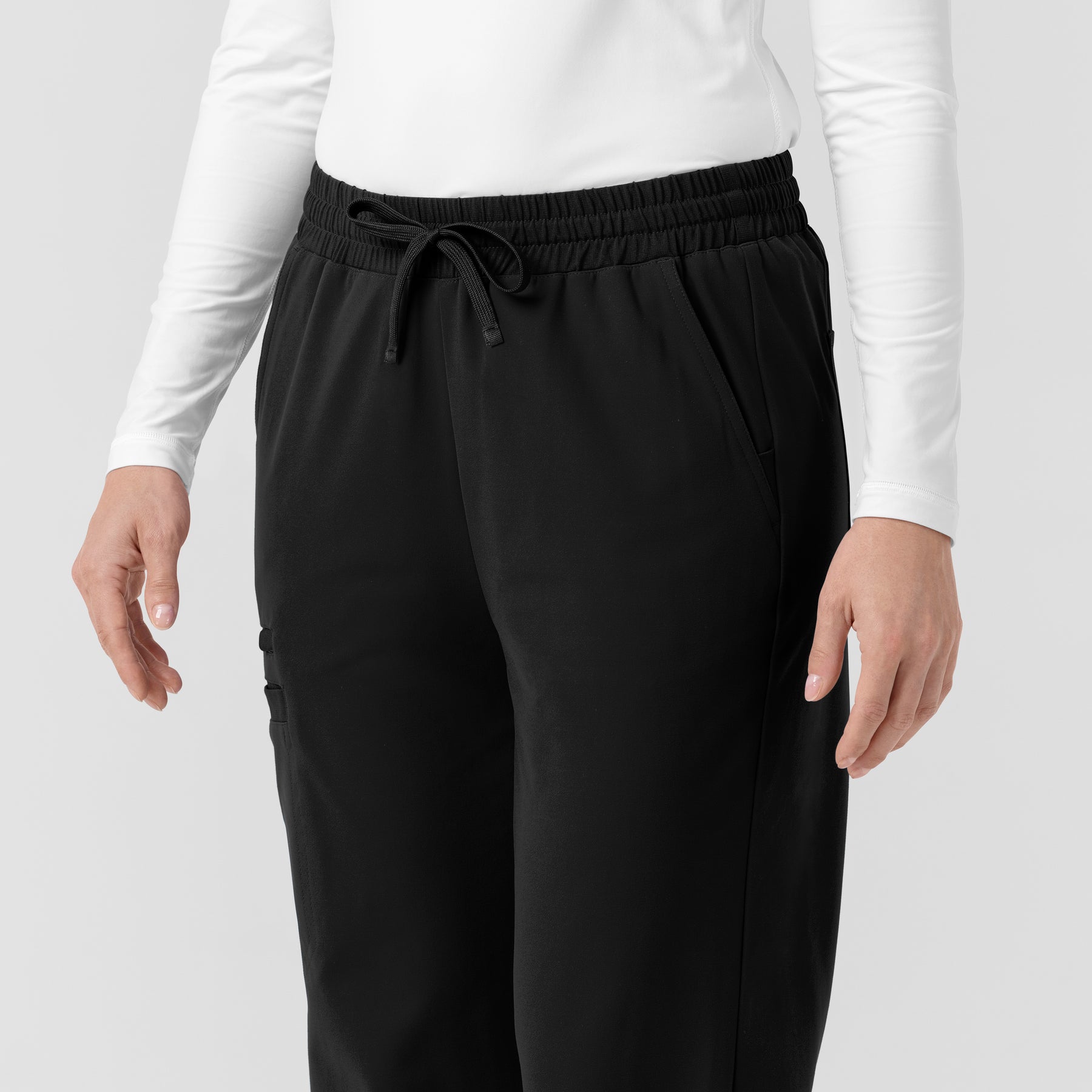 Force Cross-Flex Knit Women's Boot Cut Scrub Pant Black side detail 2