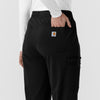 Force Cross-Flex Knit Women's Boot Cut Scrub Pant Black back detail