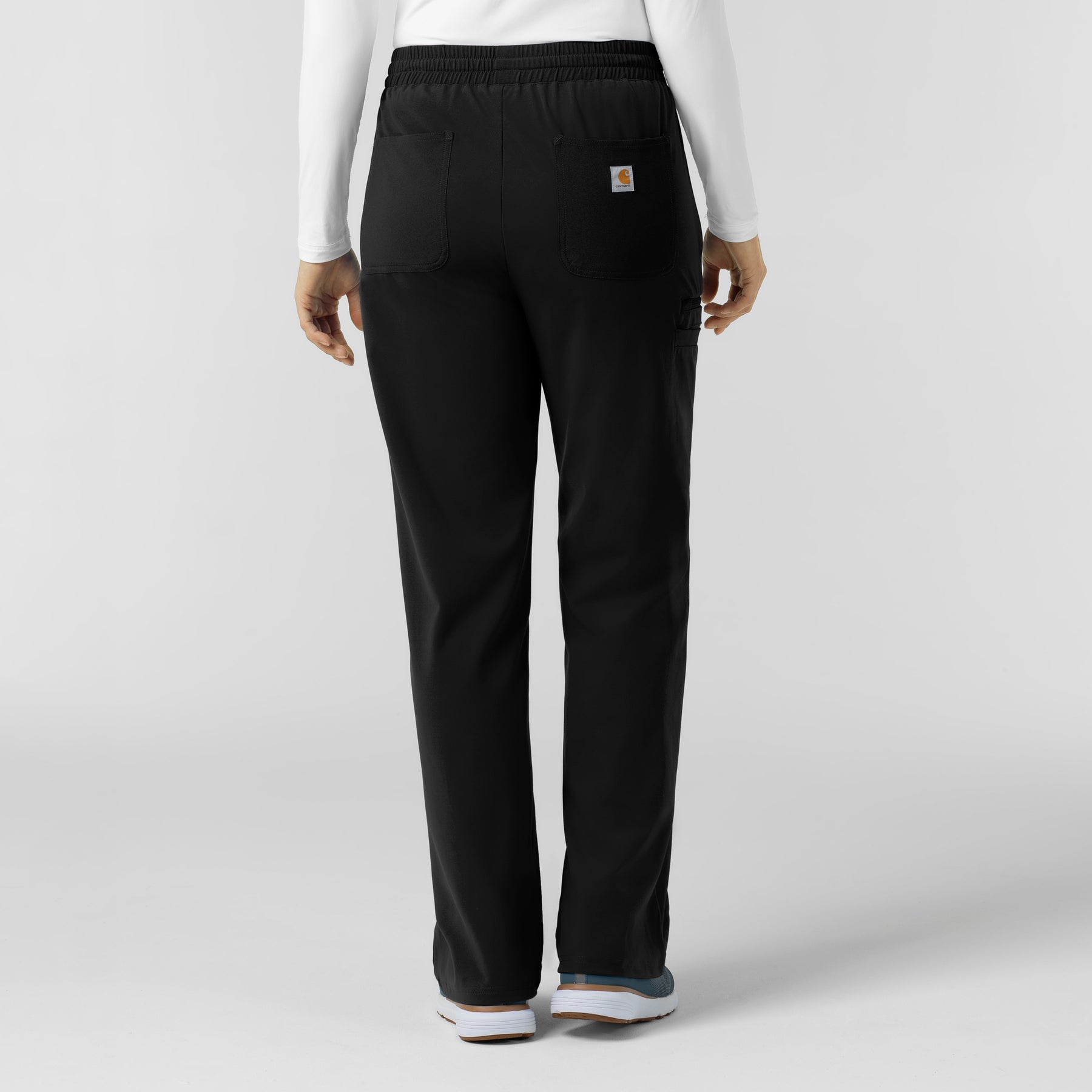Force Cross-Flex Knit Women's Boot Cut Scrub Pant Black back view