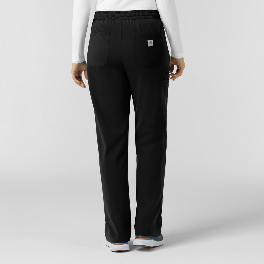 Force Cross-Flex Knit Women's Boot Cut Scrub Pant Black back view