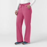 Force Cross-Flex Knit Women's Boot Cut Scrub Pant Electric Fuschia side view