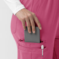 Force Cross-Flex Knit Women's Boot Cut Scrub Pant Electric Fuschia side detail 1