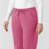 Force Cross-Flex Knit Women's Boot Cut Scrub Pant Electric Fuschia side detail 2