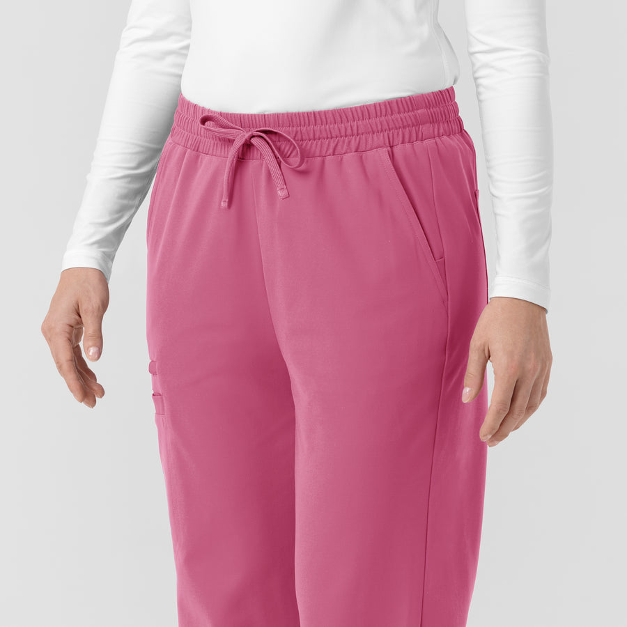 Force Cross-Flex Knit Women's Boot Cut Scrub Pant Electric Fuschia side detail 2