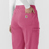 Force Cross-Flex Knit Women's Boot Cut Scrub Pant Electric Fuschia back detail