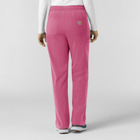 Force Cross-Flex Knit Women's Boot Cut Scrub Pant Electric Fuschia back view