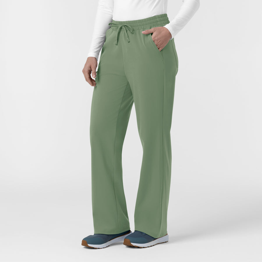 Force Cross-Flex Knit Women's Boot Cut Scrub Pant Green Slate side view