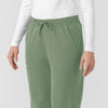 Force Cross-Flex Knit Women's Boot Cut Scrub Pant Green Slate side detail 2