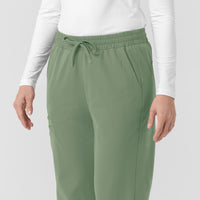 Force Cross-Flex Knit Women's Boot Cut Scrub Pant Green Slate side detail 2