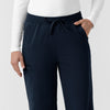 Force Cross-Flex Knit Women's Boot Cut Scrub Pant Navy hemline detail