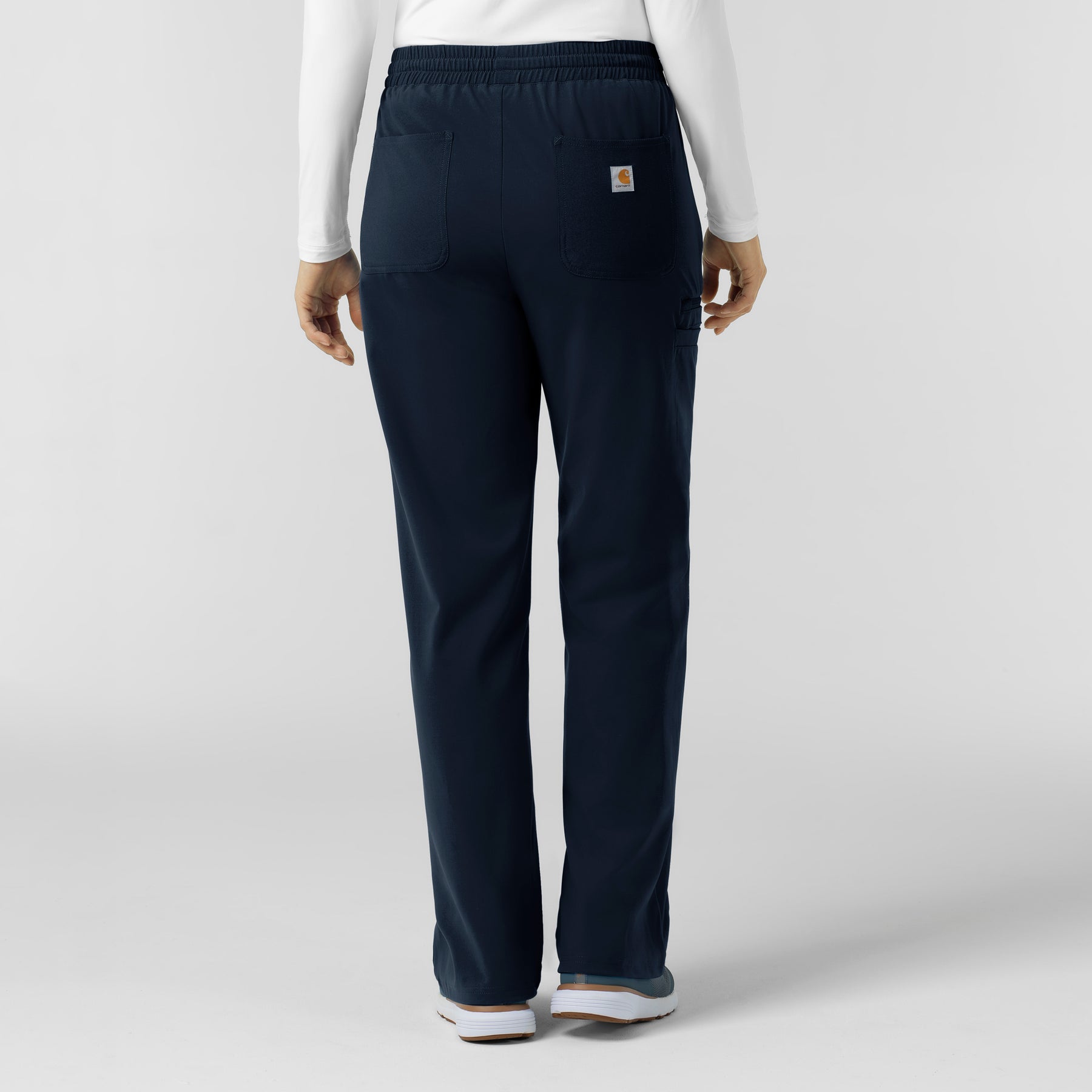 Force Cross-Flex Knit Women's Boot Cut Scrub Pant Navy back view
