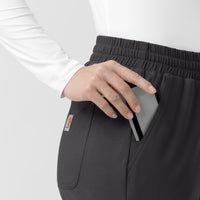Force Cross-Flex Knit Women's Boot Cut Scrub Pant Pewter front detail