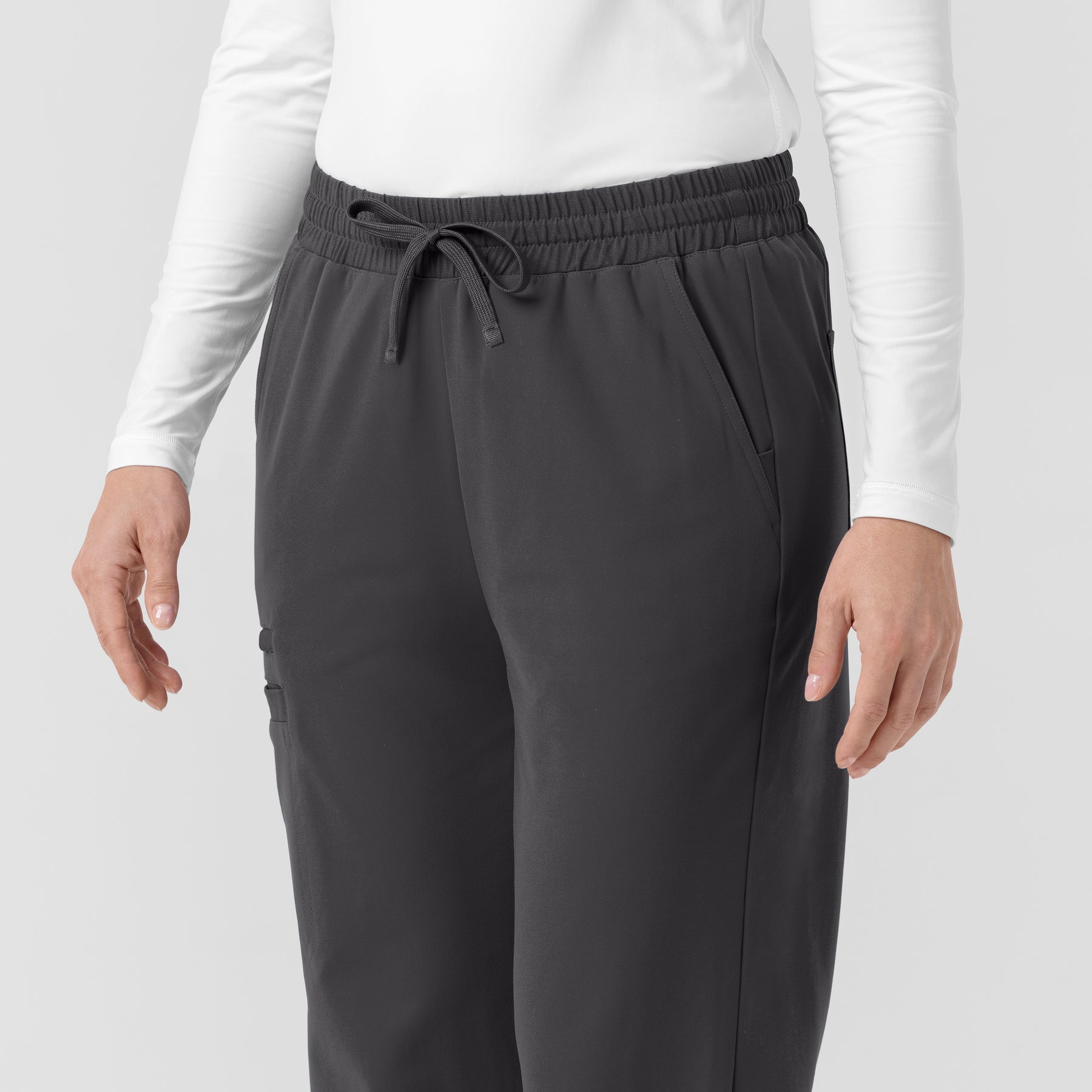 Force Cross-Flex Knit Women's Boot Cut Scrub Pant Pewter side detail 2