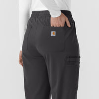 Force Cross-Flex Knit Women's Boot Cut Scrub Pant Pewter back detail