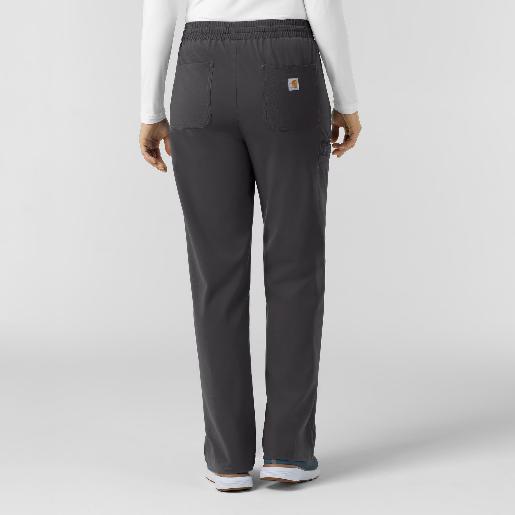 Force Cross-Flex Knit Women's Boot Cut Scrub Pant Pewter back view