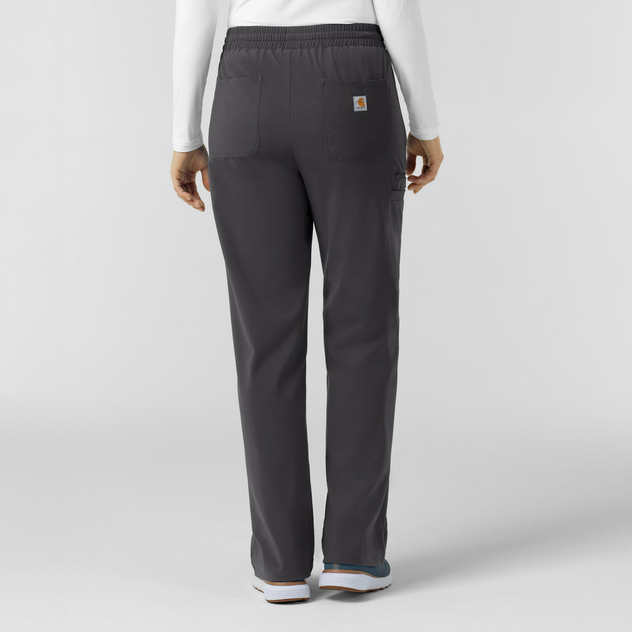 Force Cross-Flex Knit Women's Boot Cut Scrub Pant Pewter back view