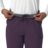 Force Cross-Flex Women's Straight Leg Cargo Scrub Pant Black Plum side detail 1