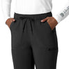 Force Cross-Flex Women's Straight Leg Cargo Scrub Pant Black side detail 2