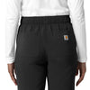 Force Cross-Flex Women's Straight Leg Cargo Scrub Pant Black hemline detail