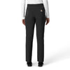 Force Cross-Flex Women's Straight Leg Cargo Scrub Pant Black back view