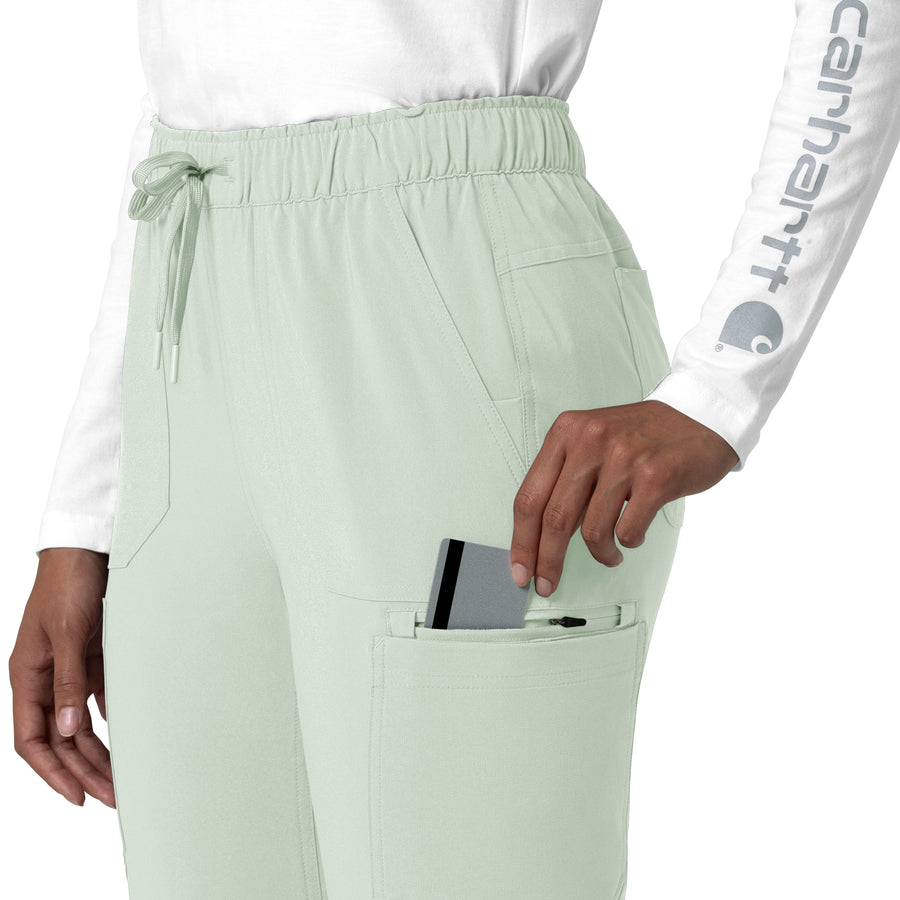 Force Cross-Flex Women's Straight Leg Cargo Scrub Pant Big Sky zip card pocket