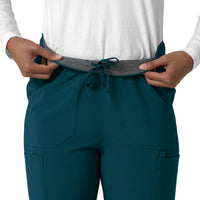 Force Cross-Flex Women's Straight Leg Cargo Scrub Pant Caribbean side detail 1