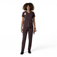 Force Cross-Flex Women's Straight Leg Cargo Scrub Pant Dark Sepia full scrub set
