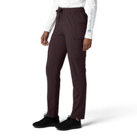 Force Cross-Flex Women's Straight Leg Cargo Scrub Pant Dark Sepia side view