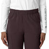 Force Cross-Flex Women's Straight Leg Cargo Scrub Pant Dark Sepia front detail