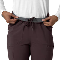 Force Cross-Flex Women's Straight Leg Cargo Scrub Pant Dark Sepia side detail 1