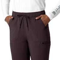 Force Cross-Flex Women's Straight Leg Cargo Scrub Pant Dark Sepia side detail 2