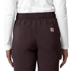 Force Cross-Flex Women's Straight Leg Cargo Scrub Pant Dark Sepia hemline detail