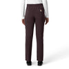 Force Cross-Flex Women's Straight Leg Cargo Scrub Pant Dark Sepia back view