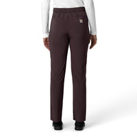 Force Cross-Flex Women's Straight Leg Cargo Scrub Pant Dark Sepia back view