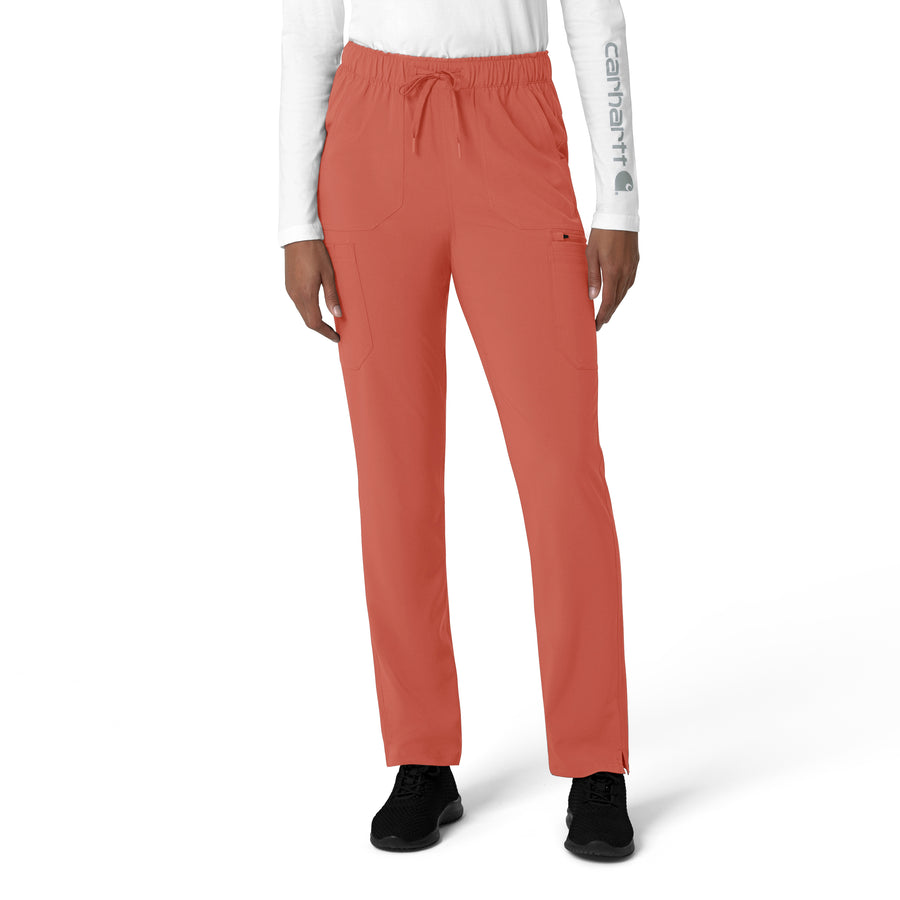 Force Cross-Flex Women's Straight Leg Cargo Scrub Pant Dusty Cedar