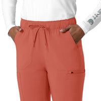 Force Cross-Flex Women's Straight Leg Cargo Scrub Pant Dusty Cedar side detail 2