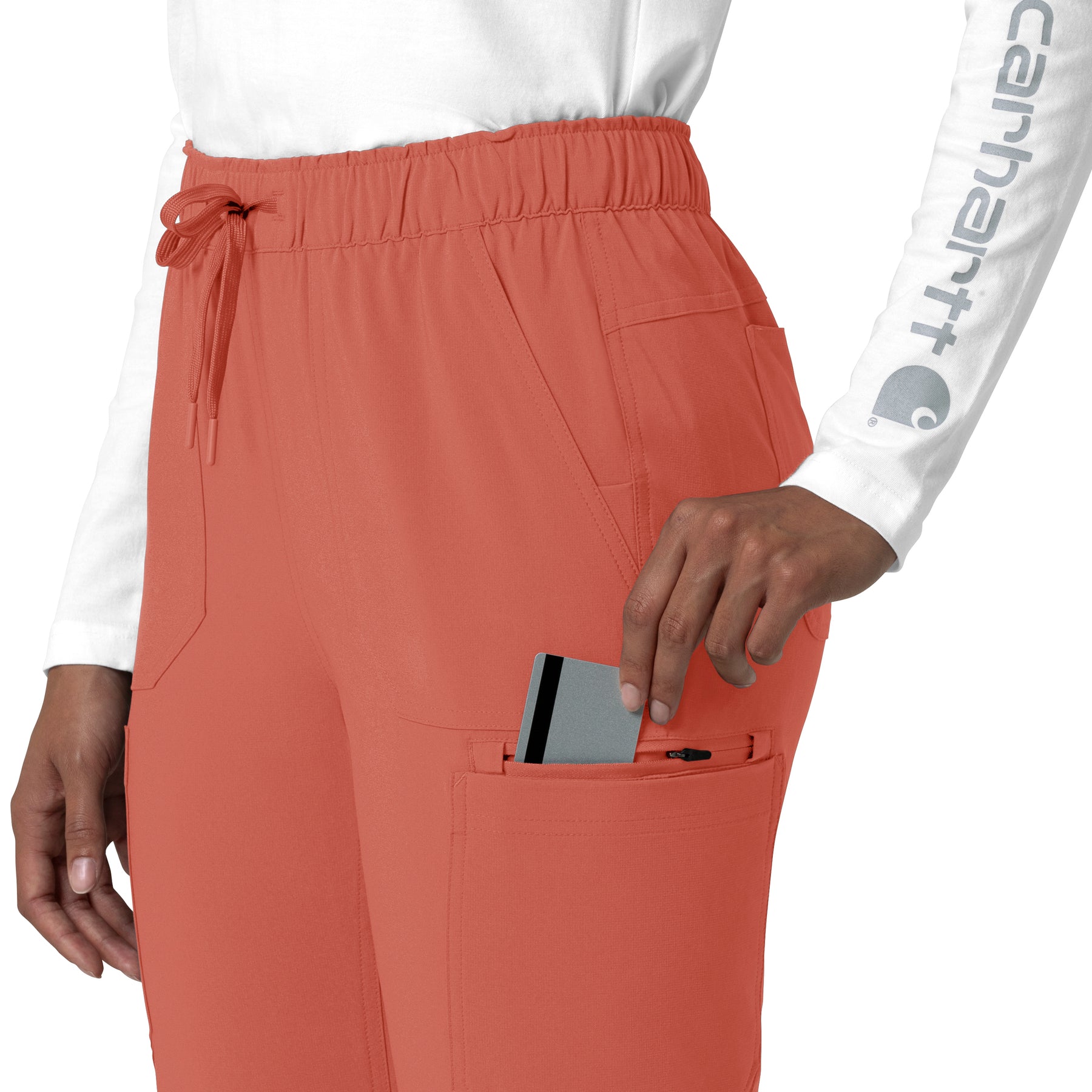 Carhartt Force Cross-Flex Women's Straight Leg Cargo Scrub Pant - Dusty Cedar