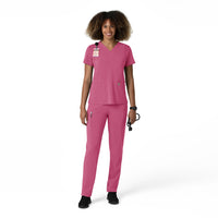 Force Cross-Flex Women's Straight Leg Cargo Scrub Pant Electric Fuschia full scrub set
