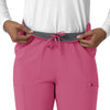 Force Cross-Flex Women's Straight Leg Cargo Scrub Pant Electric Fuschia side detail 1