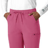 Force Cross-Flex Women's Straight Leg Cargo Scrub Pant Electric Fuschia side detail 2